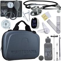 Kit Maleta Fisioterapia Goniômetro Pequeno Grande Martelo Buck Adipômetro Completo Premium