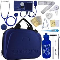 Kit Maleta Fisioterapia Goniômetro Pequeno Grande Martelo Buck Adipômetro Premium