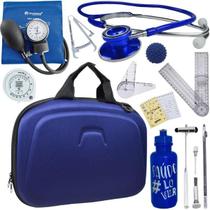 Kit Maleta Fisioterapia lisa Goniômetro Pequeno Grande Martelo Buck Adipômetro Incoterm