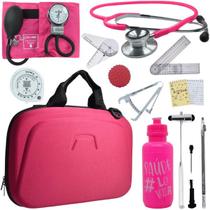 Kit Maleta Fisioterapia lisa Goniômetro Pequeno Grande Martelo Buck Adipômetro Pa Med