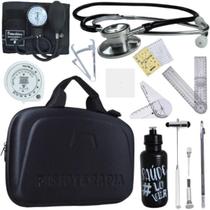 Kit Maleta Fisioterapia Lisa Goniômetro Pequeno Grande Martelo Buck Adipômetro Premium