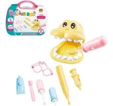 Kit maleta infantil doutor dentista com acessórios 9 peças