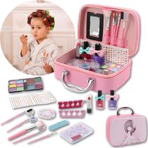 Kit Maleta Maquiagem Infantil Completa Menina Princesa Rosa Lançamento