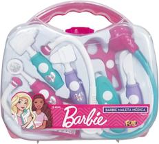 Kit Maleta Médica Barbie Rosa/Branco/Azul Fun F0011-9