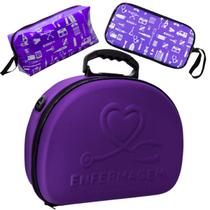 Kit Maleta Médica Bolsinha Case Capinha Aparelho Pressão Estetoscópio Médico Enfermagem Técnico Acadêmica Estágio