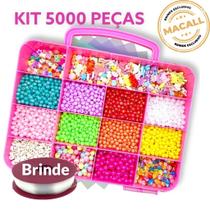 Kit Maleta Miçangas Artesanato P/ Montar 5000 Peças