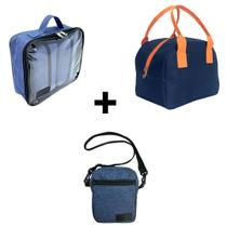 KIT MALETA NECESSAIRES + SHOULDER + BOLSA TERMICA - Bubag!