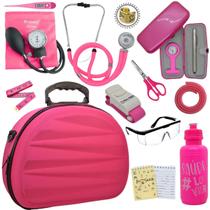 Kit Maleta Nova Aparelho de Pressão Aneroide Esteto Esfigmomanometro Incoterm