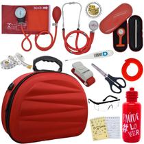 Kit Maleta Nova Aparelho de Pressão Aneroide Esteto Esfigmomanometro Premium