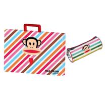 Kit Maleta Ofício Com Alça Juvenil 36x26cm Estojo Paul Frank Kit Maleta Ofício Com Alça Juvenil 36x26cm Estojo Paul Frank