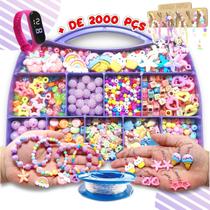 Kit Maleta Para Fazer Biju Colar E Pulseira Infantil rp2