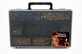 Kit Maleta Parafusos Buchas 1800 Peças Chipboard Marcenaria
