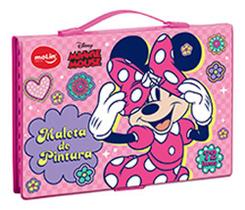 Kit Maleta Pintura Estojo Escolar Canetinha Minnie 72 Pçs