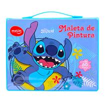 Kit Maleta Pintura Stitch Estojo Escolar Canetinha Infantil