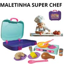 Kit Maleta Profissão Super Chef Cozinha Infantil Acessórios