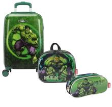Kit Malinha Mala Escolar Incrível Hulk Heroi Rodinhas 360
