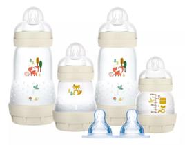 Kit Mam Mamadeira Easy Start Bege 130 160 2x260ml