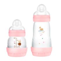 Kit Mam Mamadeira Easy Start Rosa 130ml + 260ml 0+ meses Kit Mam Mamadeira Easy Start Rosa 130ml + 260ml 0+ meses