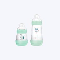 Kit Mamadeira Anticólica 130Ml + 260Ml Mam Ma21021 Verde Claro Kit Mamadeira Anticólica 130Ml + 260Ml Mam Ma21021 Verde Claro