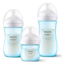 Kit Mamadeira Avent Azul Pétala 125/260/330 Kit Mamadeira Avent Azul Pétala 125/260/330