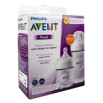 Kit Mamadeira Avent Pétala 260ml E 125ml Anti-Cólica Branco