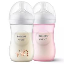 Kit Mamadeira Avent Pétala 3.0 260ml Girafa/Rosa Philips - Philips Avent