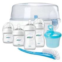 Kit Mamadeira Avent Petala com esterilizador - 7pçs Azul