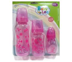 Kit Mamadeira Baby Loo Color Rosa -182 Kit Mamadeira Baby Loo Color Rosa -182