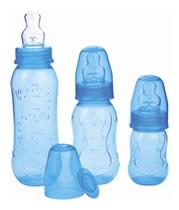 Kit Mamadeira Bico Ortodôntico 70/160/250ml Azul Kuka Kit Mamadeira Bico Ortodôntico 70/160/250ml Azul Kuka