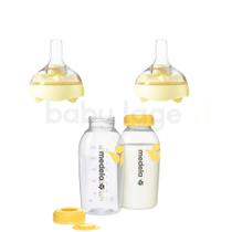 Kit Mamadeira Calma Medela 250ml sendo 2 Bicos de Mamadeira Calma Medela e 2 frascos de 250ml para mamadeira Calma Medela