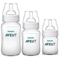 Kit Mamadeira Classic 125ml + 260ml + 330ml Philips Avent