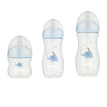 Kit Mamadeira Easy Flow Anticólica 120/270/330ml Azul - Buba