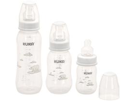 Kit Mamadeira Kuka Estojo Natural Color - Branco 3 Unidades