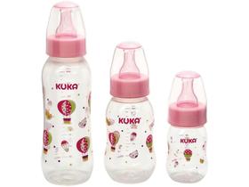 Kit Mamadeira Kuka Natural Color Universal - Rosa 3 Unidades Kit Mamadeira Kuka Natural Color Universal - Rosa 3 Unidades