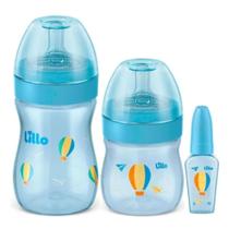 Kit Mamadeira Lillo 50/120/260ml Evolution Primeiros Passos Azul