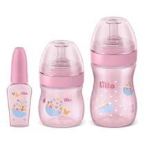 Kit Mamadeira Lillo Bico Super Redondo Super Evolution Primeiros Passos C/3un Rosa Kit Mamadeira Lillo Bico Super Redondo Super Evolution Primeiros Passos C/3un Rosa