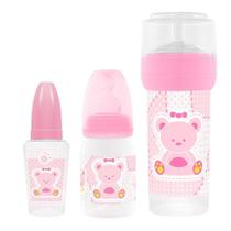 Kit Mamadeira Lillo Com 3 Primeiros Passos Rosa - Koala Baby