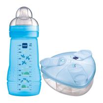 Kit Mamadeira Mam Easy Active 270ml e Porta Leite em Pó Mam