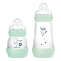 Kit Mamadeira MAM Easy Start Anticólica Starter Set 0+ meses 130ml e 260ml COR:VERDE CLARO