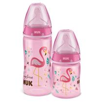 Kit Mamadeira Nuk My First Bico de Silicone Ortodôntico Fluxo Médio 150ml e 300ml Girls Kit Mamadeira Nuk My First Bico de Silicone Ortodôntico Fluxo Médio 150ml e 300ml Girls