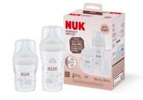 Kit Mamadeira NUK Perfect Match Fluxo Lento e Médio Com 2UN 150ml e 260ml Kit Mamadeira NUK Perfect Match Fluxo Lento e Médio Com 2UN 150ml e 260ml