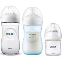 Kit Mamadeira Pétala 125ml + 260ml Azul + 330ml Philips Avent