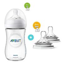 Kit Mamadeira Pétala AVENT 260 ML + Bico (2 UN) Pétala 6M+