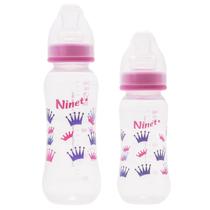 Kit Mamadeiras 2 Unidades 300ml+160ml Ninet Bico Assimétrico Kit Mamadeiras 2 Unidades 300ml+160ml Ninet Bico Assimétrico
