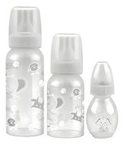 Kit Mamadeiras 3 Uni 60/140/240 mL Bebês Recém-Nascidos