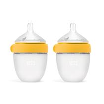 Kit Mamadeiras Anticólica Como Tomo Silicone Natural Feel Fluxo Natural 150ml 2ª Geração Nipple Flow Amarela