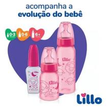 Kit Mamadeiras bebê 3 Peças Evolução Divertida Rosa - Lillo - Lillo