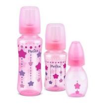 Kit Mamadeiras Bico de Silicone 3 Unidade Bebê Menina Kit Mamadeiras Bico de Silicone 3 Unidade Bebê Menina