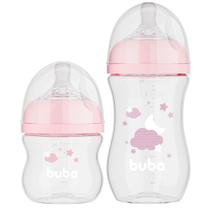 Kit Mamadeiras Easy Flow Nuvem 2 Unidades 120 270ml Tampa Anti Vazamentos Sistema Anti Cólicas Buba