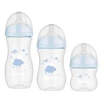 Kit Mamadeiras Easy Flow Nuvem Azul Triplo Pack 120/270/330ml - Buba